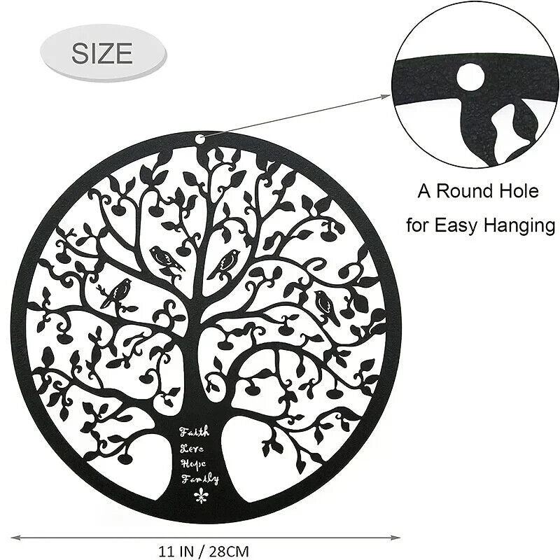 1pc, Tree Of Life Metal Wall Art 11"x11", Room Decor, Home Decor, Iron Art