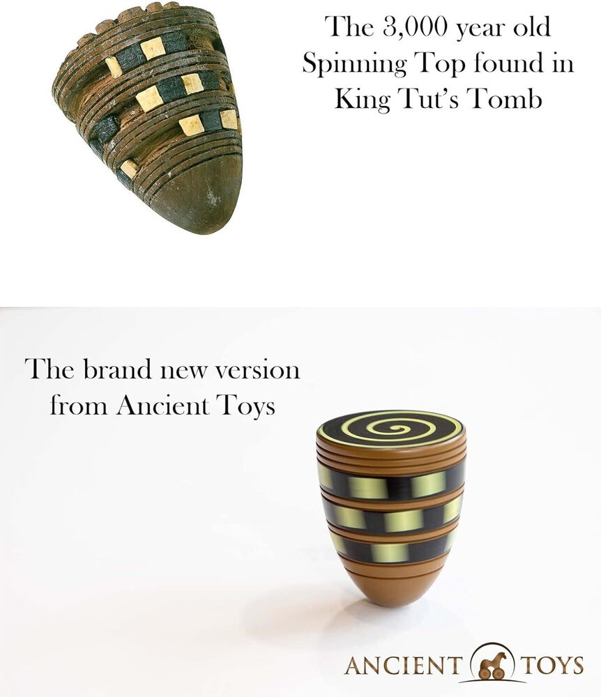 Handcrafted Wooden Spinning Top Children Toys Gift Box with Spinning String