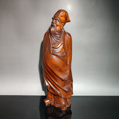 wooden statue men figuras House home decoration desk decor Room sculpture carved