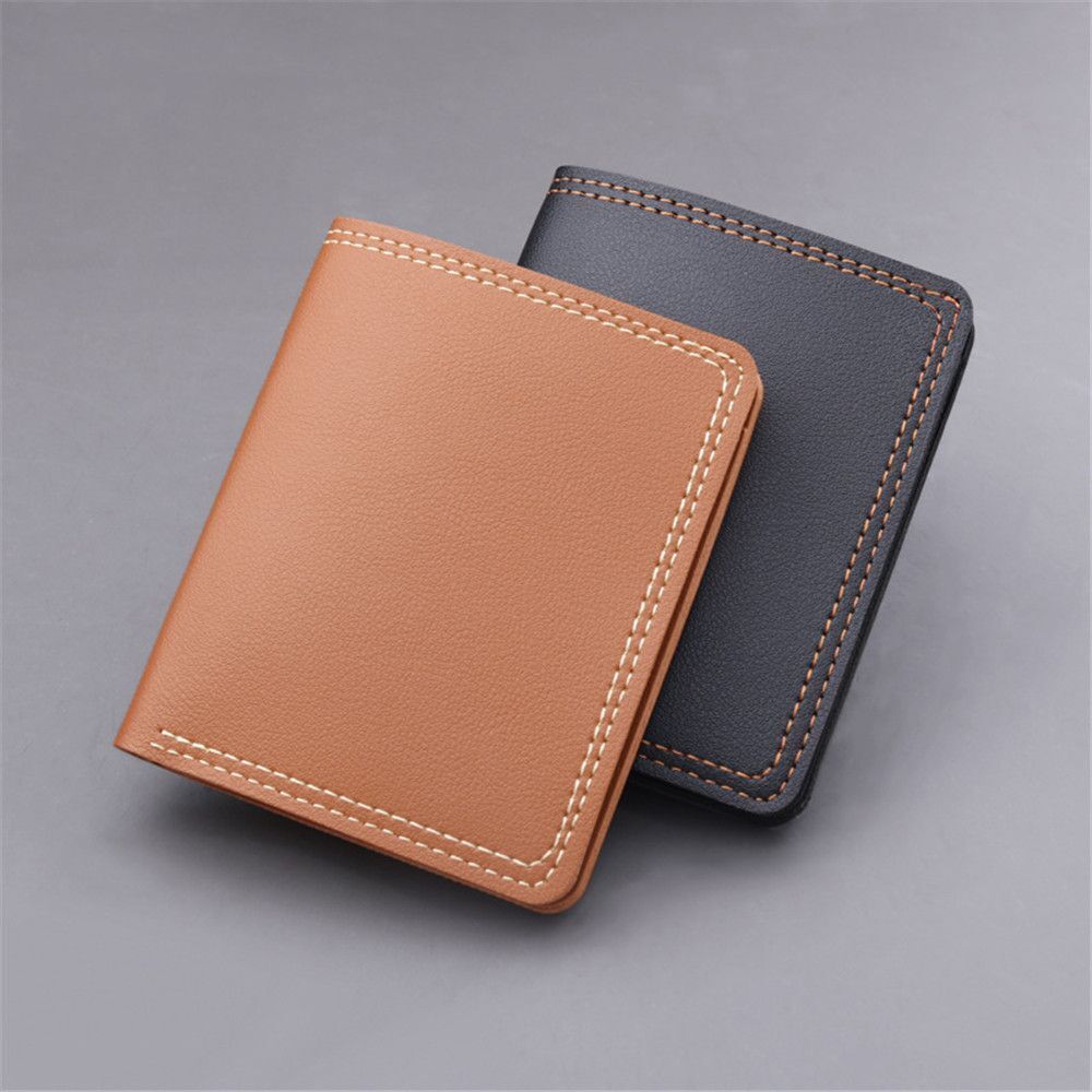 Card Holder Short Wallet Synthetic Leather Coin Purse Money Pouch Storage Bags