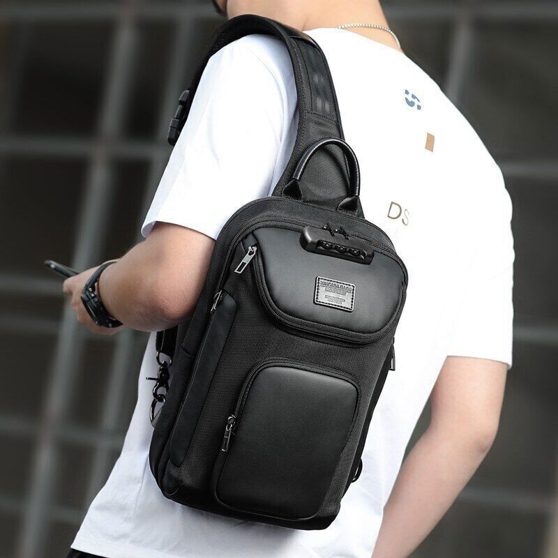 Men's Oxford Crossbody Shoulder Bags Pack Chest Bag Man Bag Travel