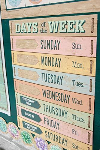 Teacher Created Resources Blank calendar measures 24" x 18", Rustic Bloom
