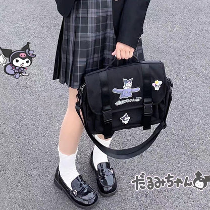 Sanrio Student Diagonal Straddle Bag Cinnamonroll Kuromi Backpack Uniform Bag