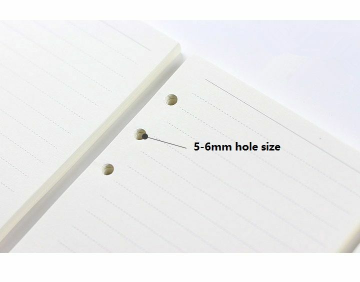 Notebook A5 A6 A7 Loose Leaf Refill Spiral Bind Planner Inner Page Inside Paper