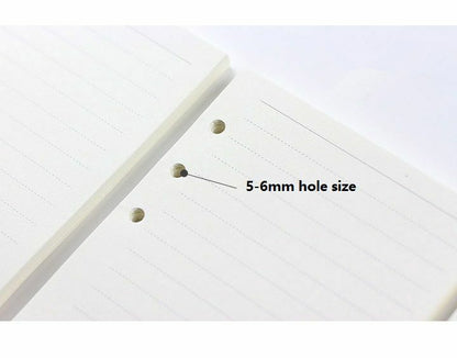Notebook A5 A6 A7 Loose Leaf Refill Spiral Bind Planner Inner Page Inside Paper