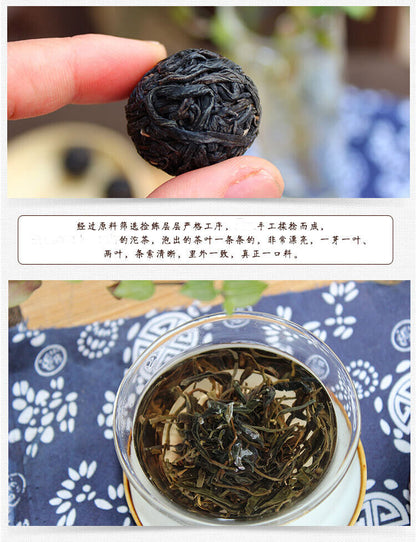 Yunnan Pu'er Tea Raw Zijuan Dragon Ball Jingmai MOUNTAIN Handmade Mini Tuo 250g