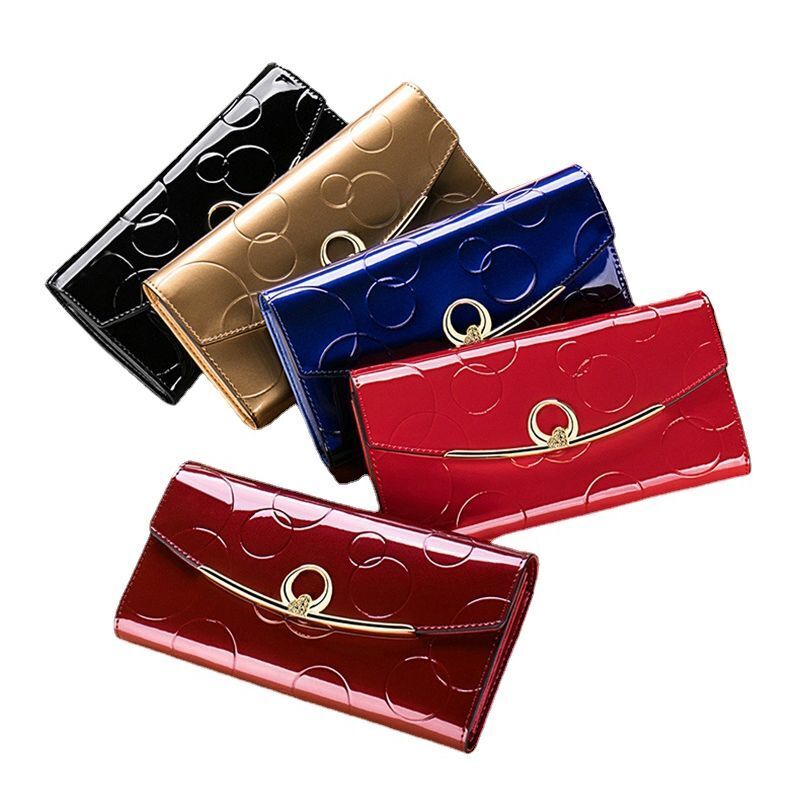 Wallet Long RFID Blocking Genuine Leather Wallets Clutch Bag Card Holder Zipper