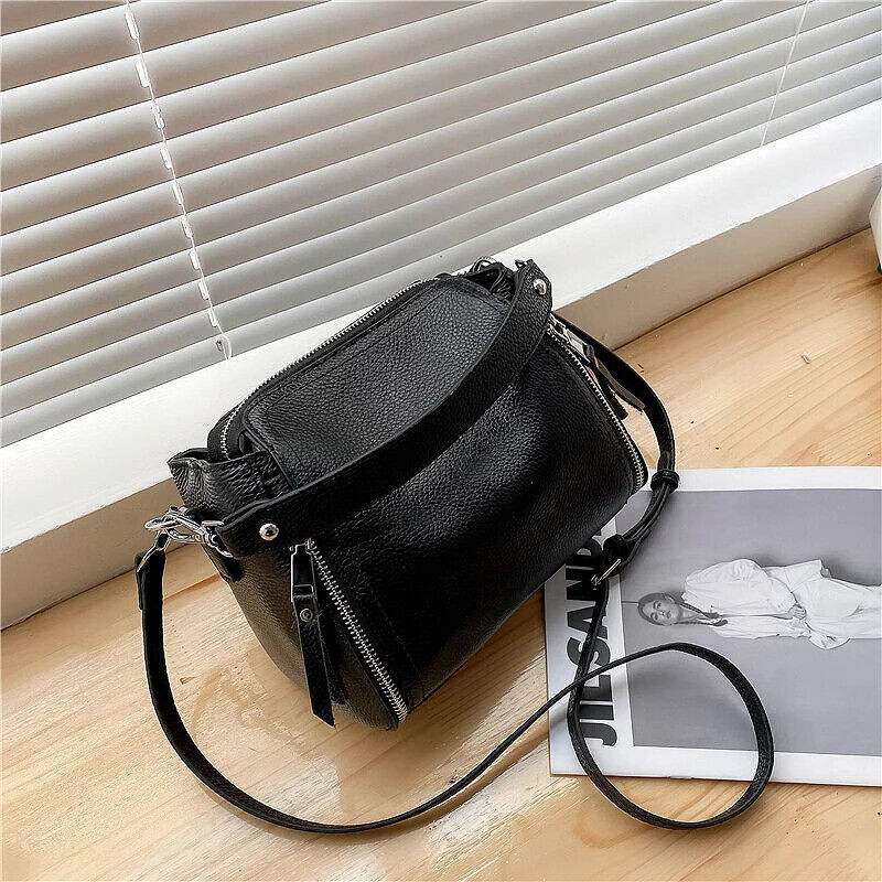 2023 Handbag Genuine Leather Shoulder Crossbody Bags Natural Cowhide Female