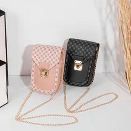 Retro Small Polka Dot Bag Chain Crossbody Bags Light Chain Cross Shoulder Bags