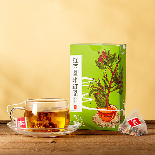 120g/ Box Red Bean Coix Seed Tea Red Bean Coix Seed Triangle Bag Black Tea