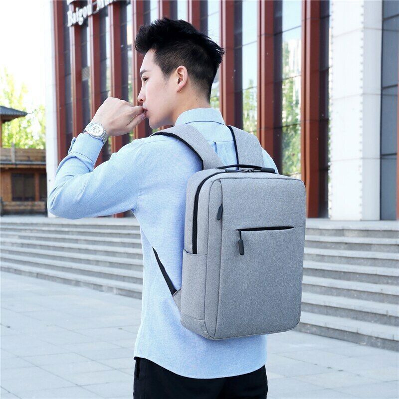 Men's Backpack Oxford Cloth Bag Charging Rucksack Male Laptop Travel Bagpack