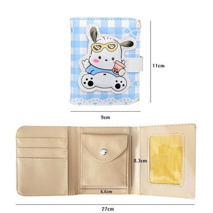 My Melody Cinnamoroll Kuromi Pochacco Short Wallet Portable Card Bags Coin Purse