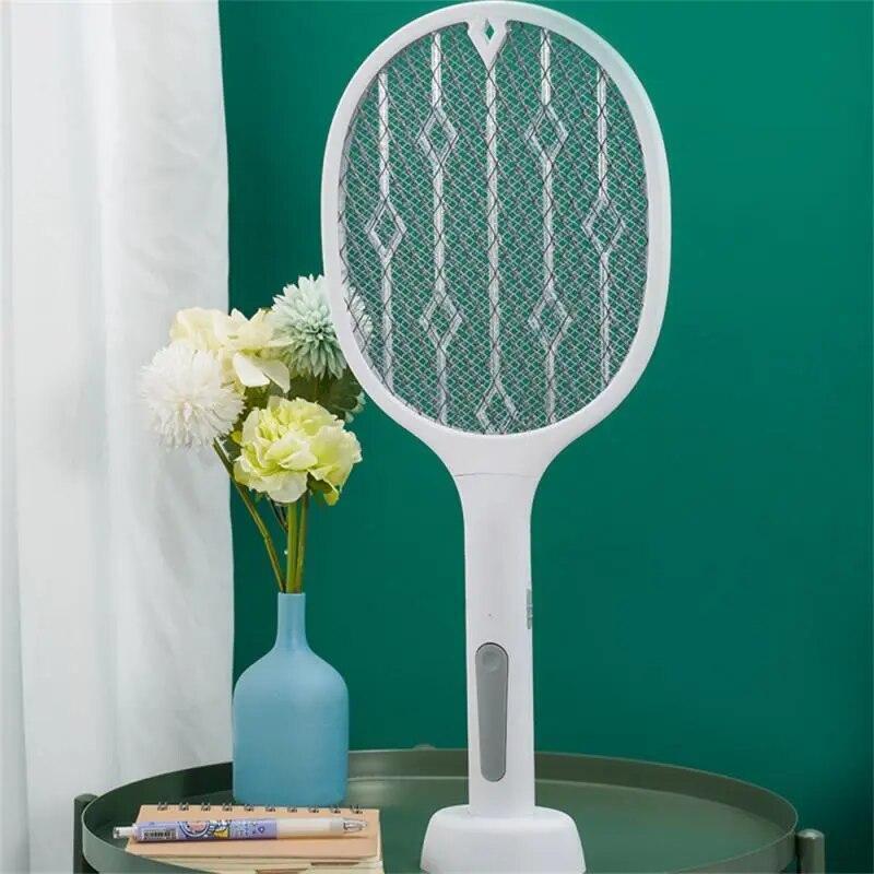 Rechargeable Electric Mosquito Fly Swatter Zapper Racket Bug Insect Killer Lamp