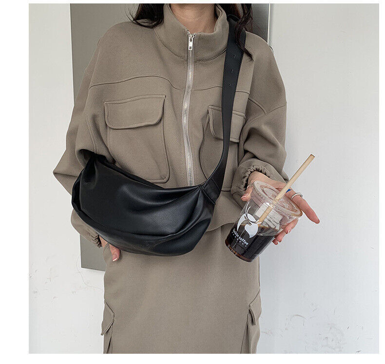 Women's Crossbody Hobo Bags Moon Shape Dumpling Bag Luxury Shoulder Strap Purse