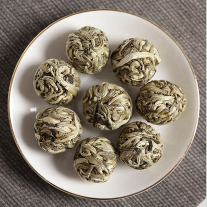 Da Bai Hao Ball-Shaped Bai Hao Yin Zhen Handmade Silver Needle Pearl White Tea