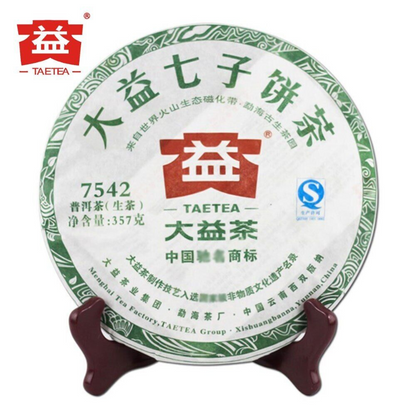 Pu er Menghai Tea Cake 357g TAETEA 7542 Sheng Puerh Dayi Batch