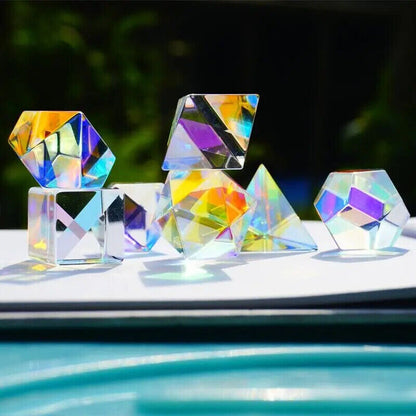 Prism Glass Cube Hexahedral Optical Color Clear Prisma Photography Decor 18-20mm