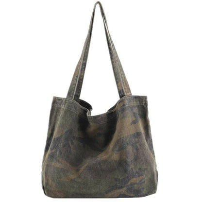 Canvas Camouflage Large Tote Shoulder Bag Shopping Handbag Women Gifts
