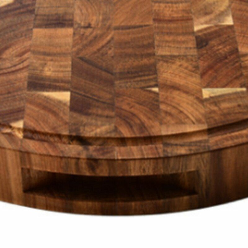 Cutting Boards End Grain Butcher Meat Chopping Block Acacia Wood 27.9x27.9x5.5cm