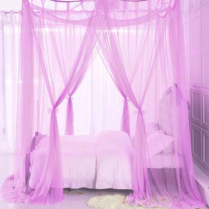 Elegant Princess Mosquito Net Palace 4 Corner Mesh Nets Bed Canopy Bedding Home