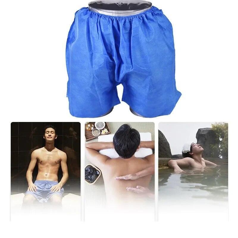 100 Pcs Disposable Exam Shorts Medical Patient Exam Wear Short Non Woven Elastic