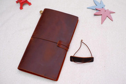 Notebooks Closer 2Pcs Genuine Leather Protective W/ Repair Rubber Band Accessory
