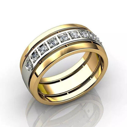 Anillos Sortijas Argollas De Compromiso Matrimonio Oro Para Mujer Hombres Unisex