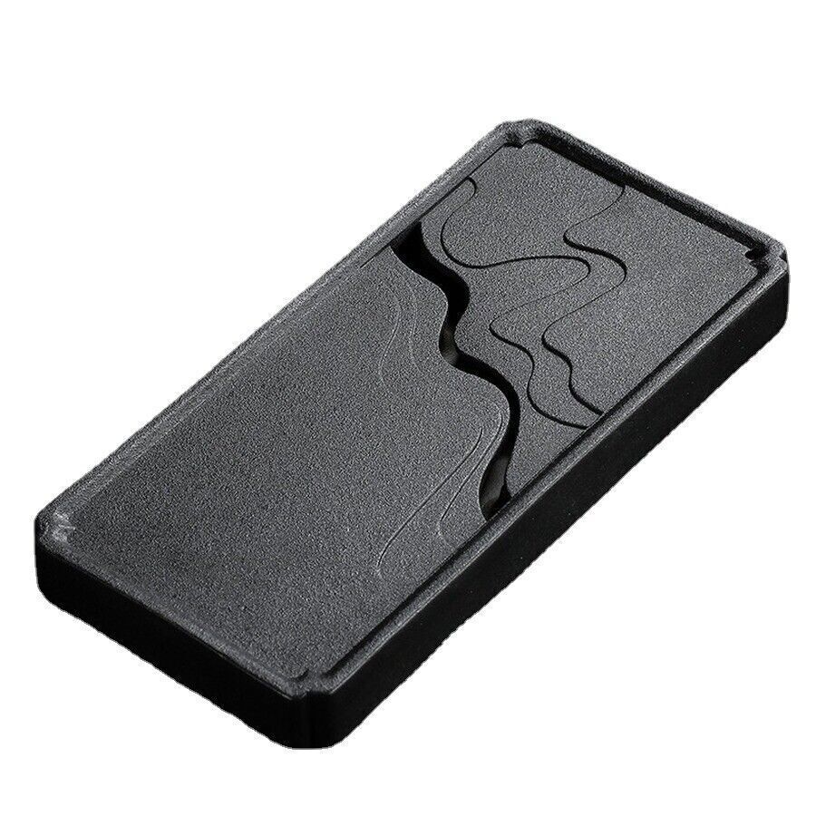 Black Ceramic Tea tray Kungfu Gongfu Tea Tray Serving Table Plate water storage