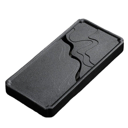 Black Ceramic Tea tray Kungfu Gongfu Tea Tray Serving Table Plate water storage