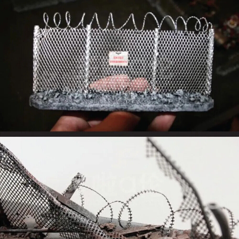 Miniature Fence Model HO Scale DIY Making Railway Train Scenery Dioramas 10x24cm