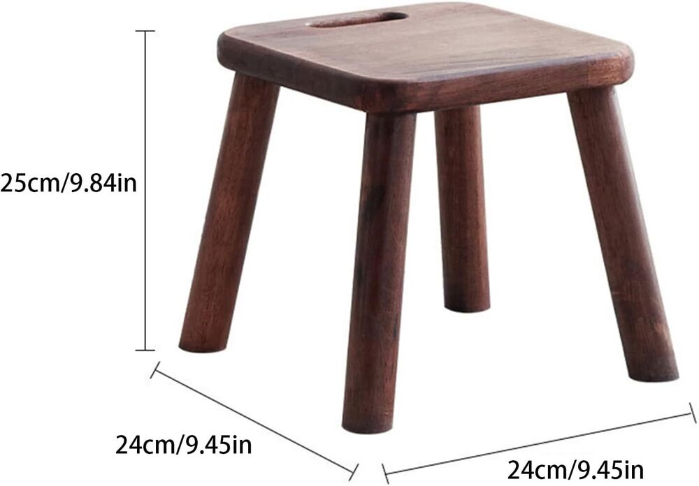 Wooden Small Stool Portable with Handle Bedside Step Stool Home Decor Fishing