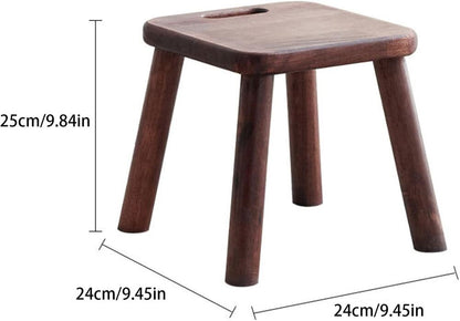 Wooden Small Stool Portable with Handle Bedside Step Stool Home Decor Fishing