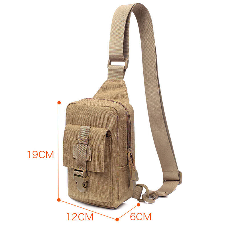 Men's Tactical Military Shoulder Bag Molle Chest Pack Messenger Bags Sling Pack