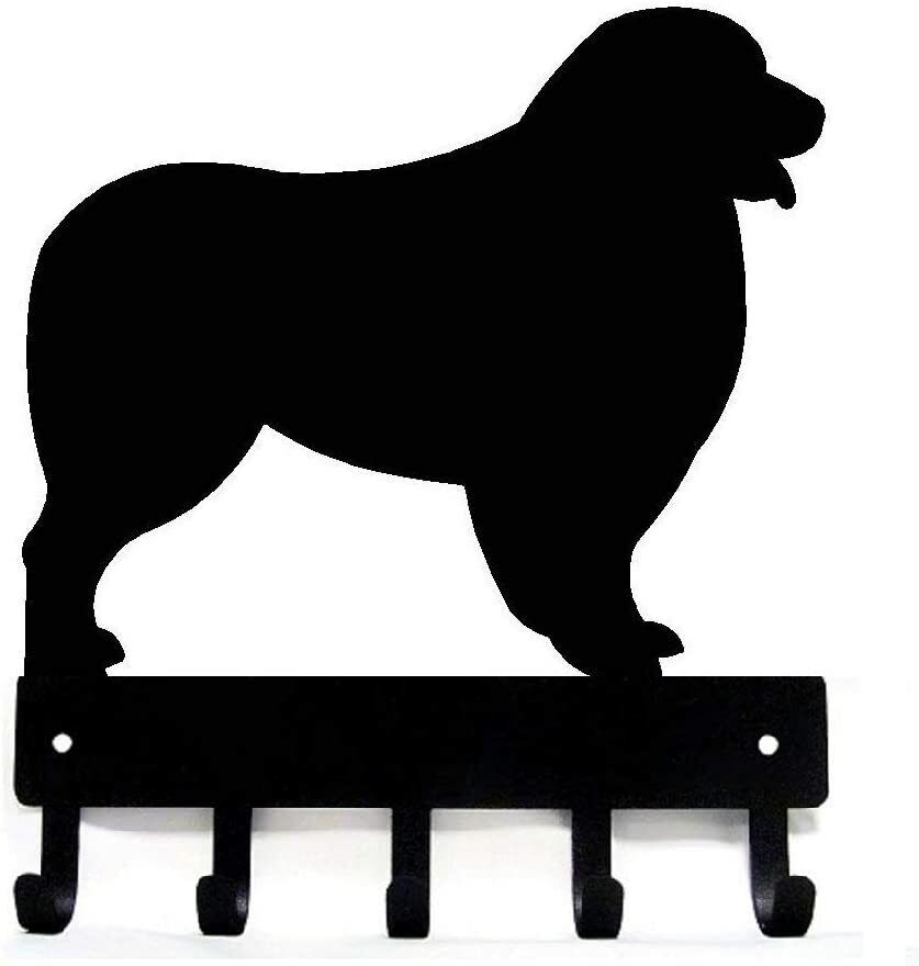 Australian Shepherd Dog Key Rack & Leash Hanger - 9 Inch/ 6 Inch Metal Wall Art