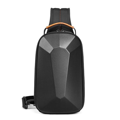 OZUKO New Hard Shell Crossbody Bag, Outdoor Men's Bag Sling Backpack Charg USB