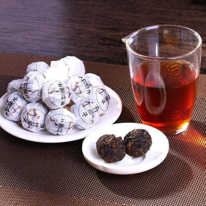 500g Menghai Puerh High Mountain Shu Tea Dragon Pearl Tea Tuocha Tea Ripe Puerh