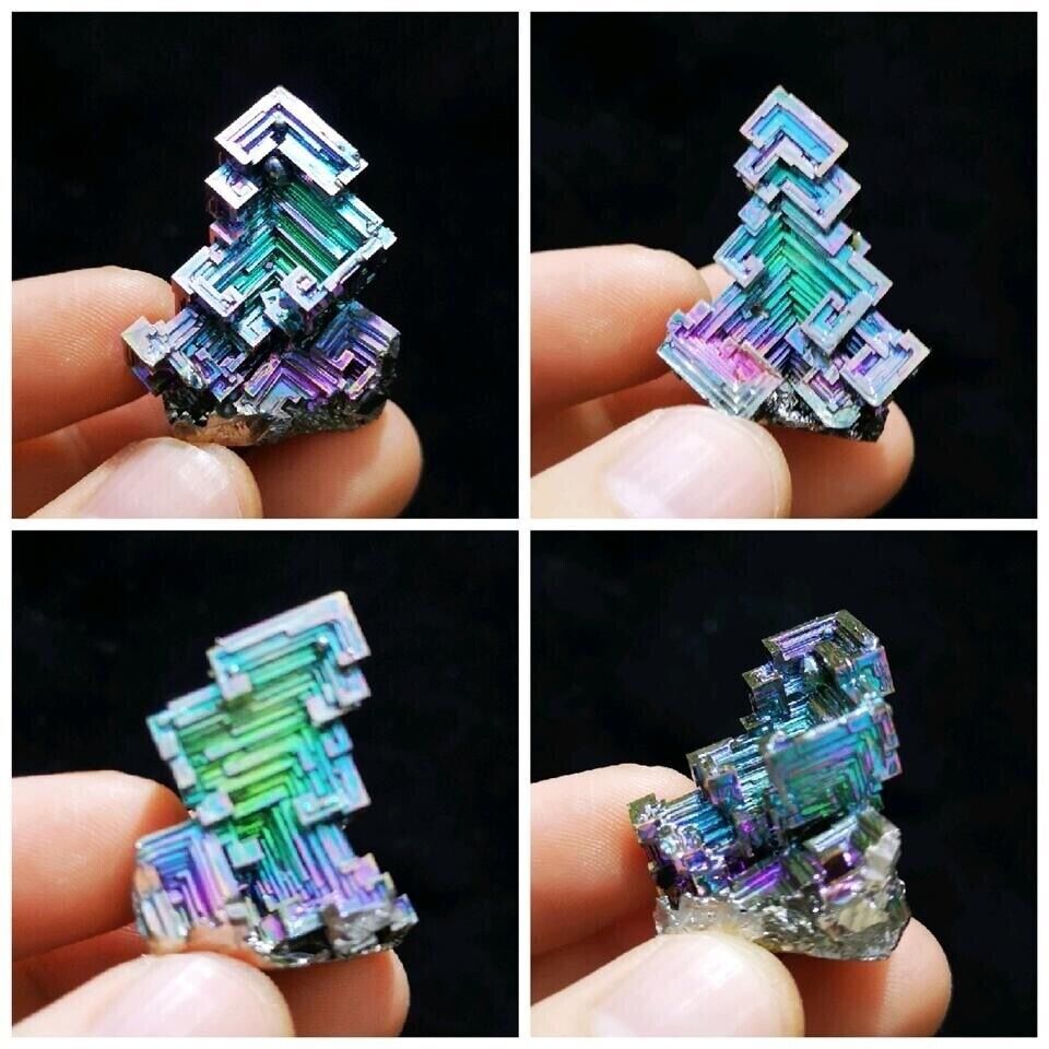 Crystal Mineral Rough Specimen Natural Bismuth Metal Ore Stones Decoration 5-30g