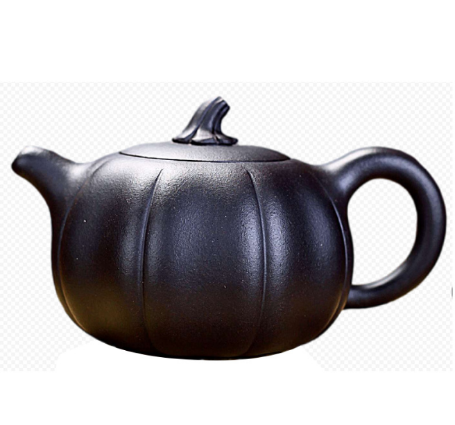 Yixing purple clay pot manual raw ore bionic manual pumpkin Pot Teapot Tea Set