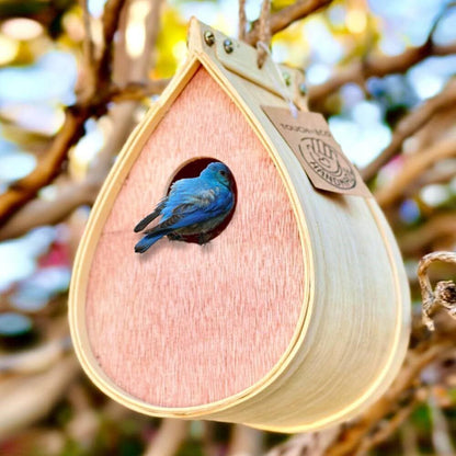 Wooden Outdoor Hanging Bird House Hummingbird Nesting Box Garden Decor Gift