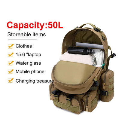 Backpack,Men's Backpack Tactical Bag,Outdoor Hiking Army Backpack Camping Bags