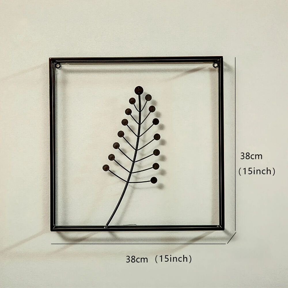 Plant Line Shape Iron Wall Hanging, Modern Fashion Hanging Iron Metal Wall