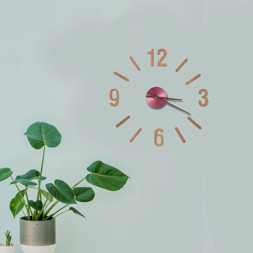 Wall Clocks Elegant Bamboo Wooden DIY Numerals Kit Replacement Living Room Decor