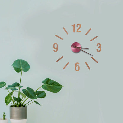 Wall Clocks Elegant Bamboo Wooden DIY Numerals Kit Replacement Living Room Decor