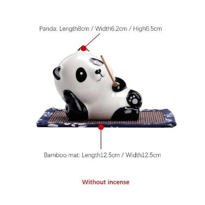 Ceramic Panda Incense Holder for Sticks