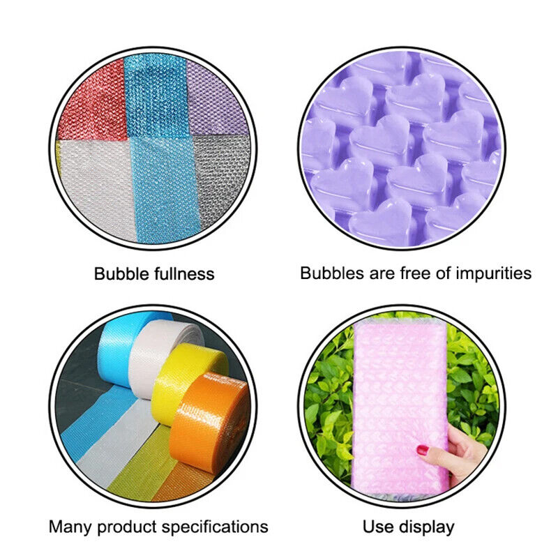 Bubble Roll Wrap 20~40cm Plastic Heart-Shape Gift Box Packing Filler Foam 2Meter
