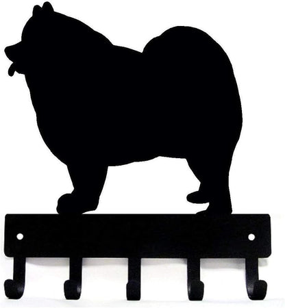 Samoyed Dog Key Rack Hanger - 6 Inch Wide/9 Inch Wide Metal Wall Art