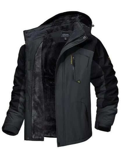 Men's Waterproof Winter Jacket Warm Winter Coat Outdoor Ski Snow Hooded Jacket