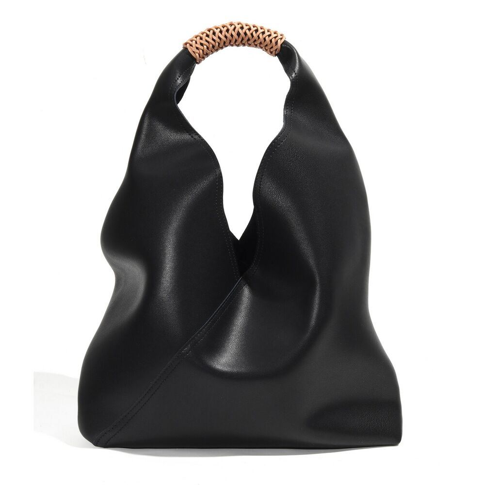 100% Genuine Leather Women's Designer Tote Underarm Bag Handbag Bucket Woven Bag