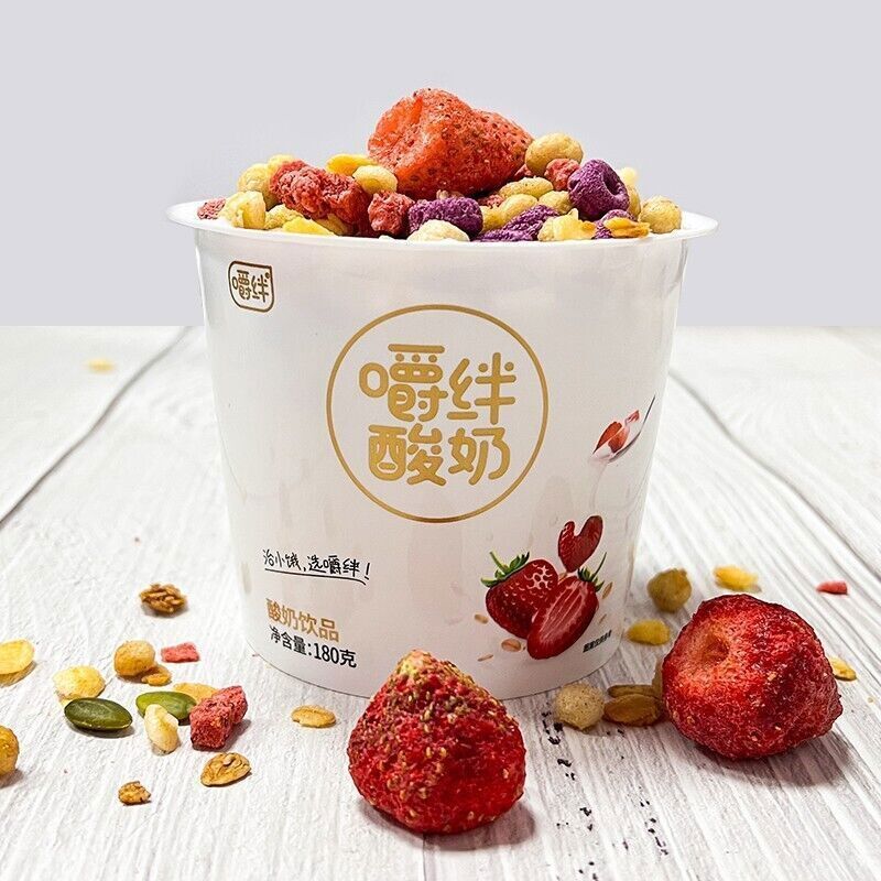 Yogurt Mixed With Dried Fruit Cereal Cereal Oats Mixed With Yogurt Snack 180g*6