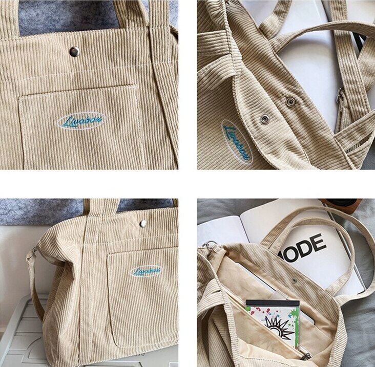 Winter Teenager Textile Bag Fabric School Book Laptop Pouch Side Bag